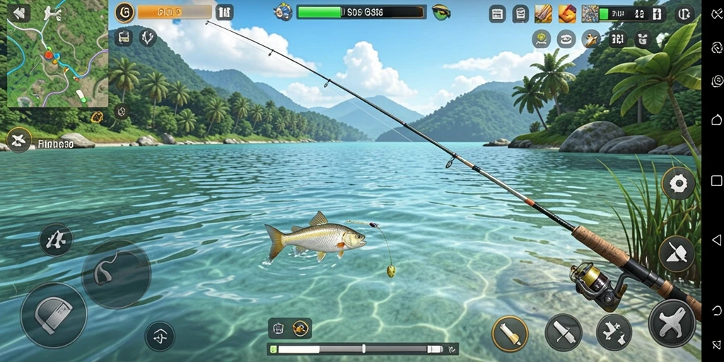 Tampilan screenshot gameplay <strong>API33</strong> yang memukau dan penuh aksi memancing.