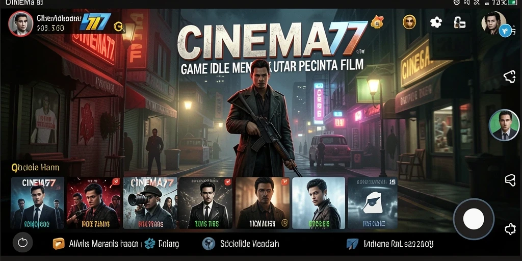 Tampilan gameplay CINEMA77 yang menakjubkan dengan bioskop yang ramai.