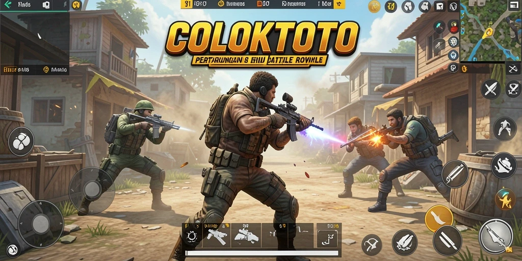Tampilan aksi seru di COLOKTOTO dengan pemain bertarung di arena.