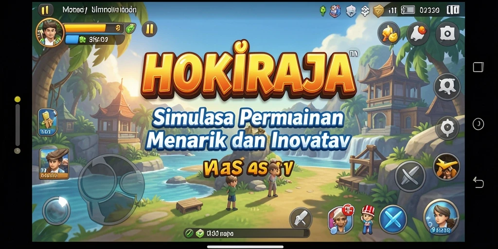 Screenshot gameplay HOKIRAJA yang menunjukkan simulasi yang mendetail.