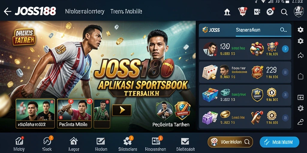 Tampilan gameplay JOSS188 saat memasang taruhan olahraga secara langsung.