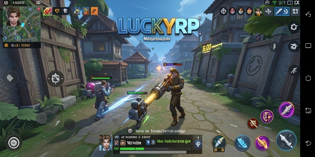 Tangkapan layar gameplay <strong>LUCKYRP</strong> menunjukkan aksi pertempuran strategis yang mendebarkan.