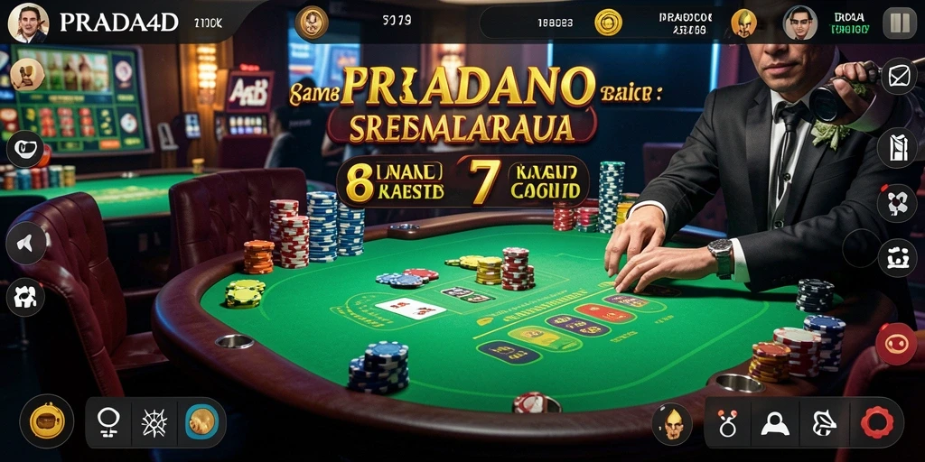 Tampilan menakjubkan dari gameplay Kasino di PRADA4D.