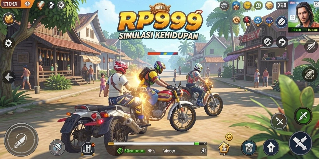 Tangkapan layar gameplay RP99 dengan interaksi karakter yang dinamis.