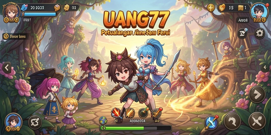 Tampilan gameplay seru dalam dunia anime yang memikat.