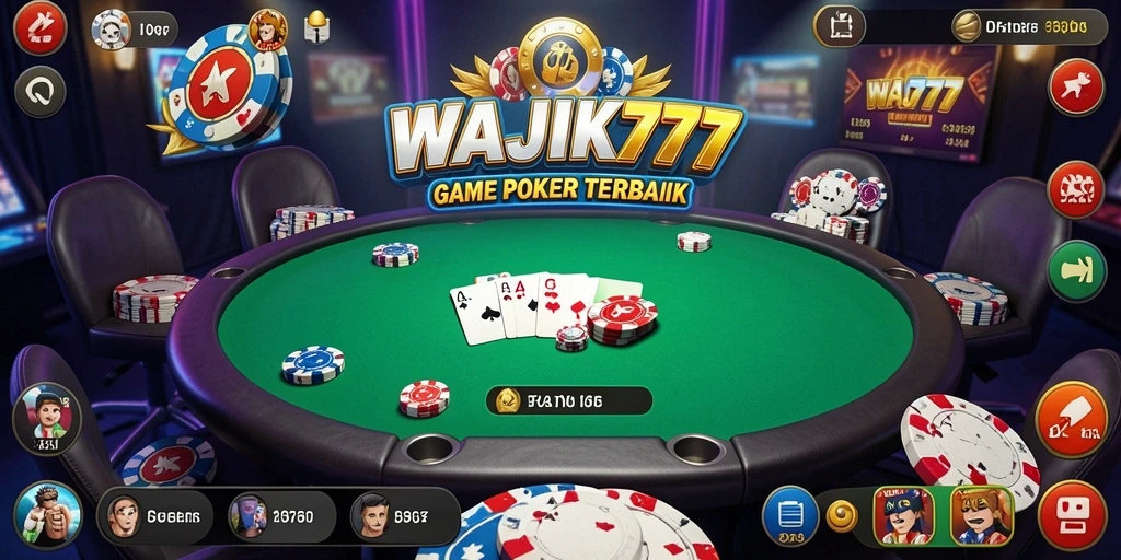 Tampilan gameplay Poker yang menegangkan di WAJIK777.