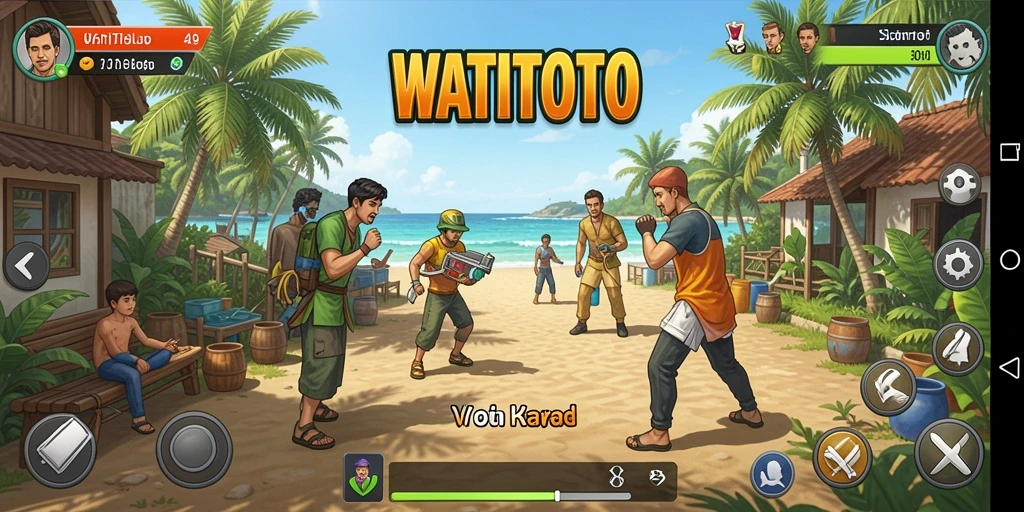 Tampilan gameplay yang menarik dalam WATITOTO, penuh dengan aktivitas.